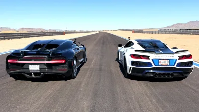 Corvette ZR1X Kalahkan Bugatti Chiron dalam Balap Drag