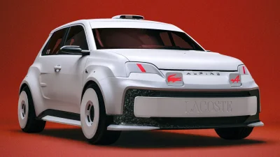 Alpine dan Lacoste Ciptakan Mobil Reli dengan Ekor Buaya