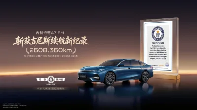 Geely Galaxy A7 EM PHEV Cetak Rekor Dunia 2.608,360 Km