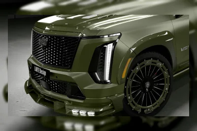 Larte Design Hadirkan Body Kit Serat Karbon Hijau untuk Cadillac Escalade-V