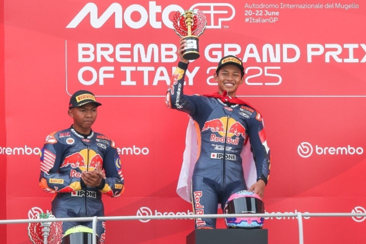 Juarai Red Bull MotoGP Rookies Cup 2025, Boss Juragan 99 Hadiahi uang 100 Juta Rupiah Kepada Veda Ega Pratama