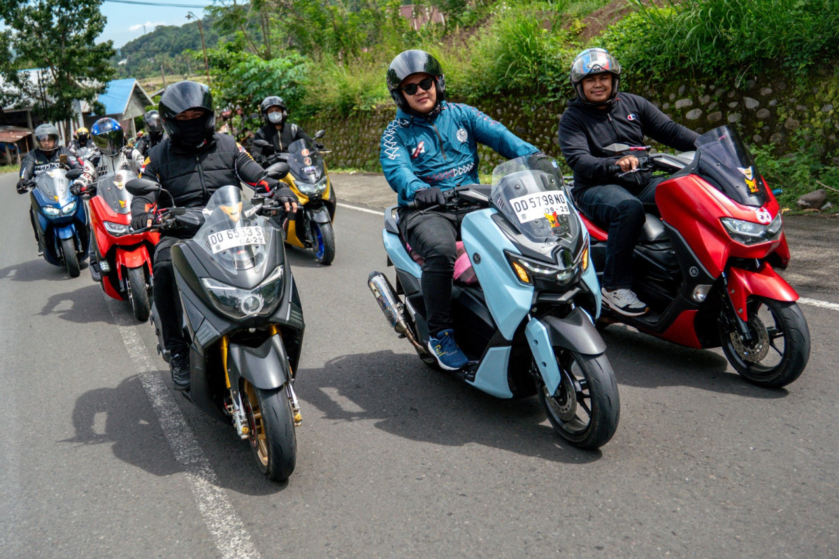 Serunya Perayaan Satu Dekade NMAX di Sulawesi, Ratusan Biker Sulsel Riding Menuju Puncak Malino